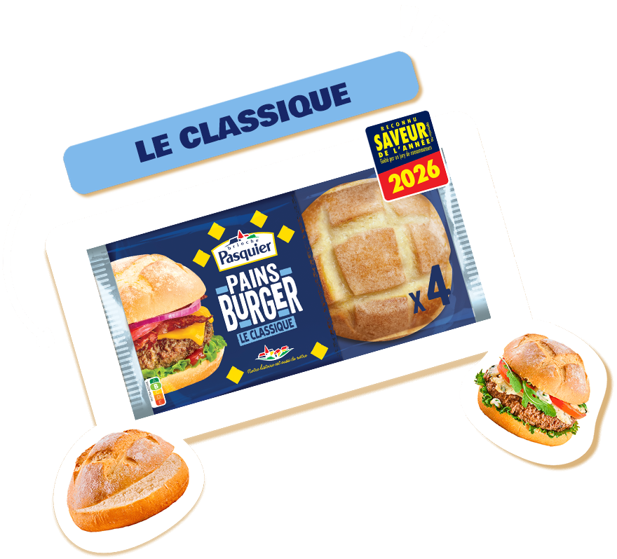 Brioche Pasquier Pains Burger « Le Classique »