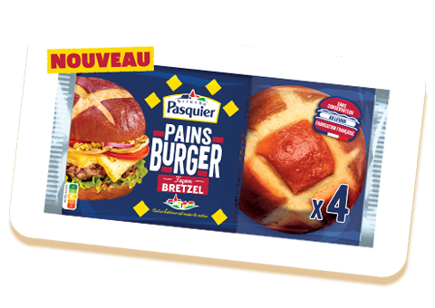 Brioche Pasquier Pains Burger « Façon Bretzel »